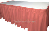 17' Ft. Polyester Pleated Table Set Skirt Skirting Trade Show 24 Colors Catering"