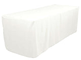 5' Ft. Fitted Polyester Table Cover Wedding Banquet Event Tablecloth 21 Colors"