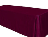 5 Pack 90x156" Rectangular Satin Tablecloth Wedding Party Catering"
