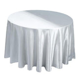 10 Pack 132" Inch Round Satin Tablecloth 21 Colors Table Cover Wedding Banquet"