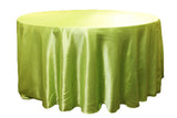 10 Pack 132" Inch Round Satin Tablecloth 21 Colors Table Cover Wedding Banquet"