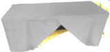6' Ft. Fitted Slit Open Back Polyester Tablecloth Trade Show Table Cover Grey"
