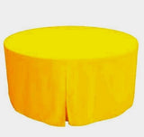 48 Inch Round Polyester Foldable Table Cover Tablecloth Trade Show 18 Color"