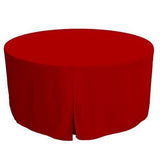 48 Inch Round Polyester Foldable Table Cover Tablecloth Trade Show 18 Color"