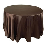 5 Pack 132" Inch Round Satin Tablecloth 21 Colors Table Cover Wedding Banquet"
