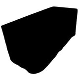 6' Ft. Fitted Polyester Tablecloth Table Cover Wedding Banquet Event Party Black"