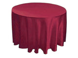 5 Pack 132" Inch Round Satin Tablecloth 21 Colors Table Cover Wedding Banquet"