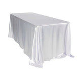 10 Pack 90x156" Rectangular Satin Tablecloth Wedding Party Catering"