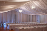 10 ft x 21 ft Ceiling Draping Sheer Voile Chiffon Ceiling Drape Panel Wedding "
