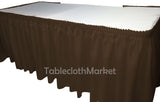 17' Ft. Polyester Pleated Table Set Skirt Skirting Trade Show 24 Colors Catering"