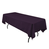 5 Pack 60"×126" Seamless 100% Polyester Tablecloths 25 Colors Wholesale Wedding"
