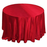 10 Pack 120" Inch Round Satin Tablecloth 21 Colors Table Cover Wedding Banquet"