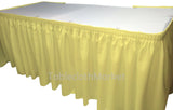 Polyester Pleated Table Set Skirt With Clips 17' Ft  + Clip + Topper Media Day"