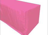 6' Ft. Fitted Polyester Table Cover Wedding Banquet Event Tablecloth 21 Colors"