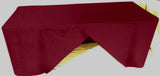 4' Ft Fitted Polyester Tablecloth Slit Back Tablecover Trade Show Booth 18 Color"