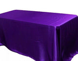 60x102" Inch Rectanglular Satin Tablecloth Wedding Seamless Catering"