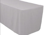 5' Ft. Fitted Polyester Table Cover Wedding Banquet Event Tablecloth 21 Colors"