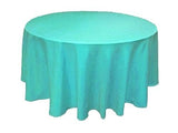 132" Inch Round Polyester Tablecloth 24 Color Table Cover Wedding Banquet"