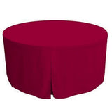 48 Inch Round Polyester Foldable Table Cover Tablecloth Trade Show 18 Color"