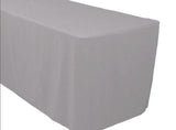 5' Ft Fitted Polyester Tablecloth Open Back Tablecover Trade Show Booth 18 Color"