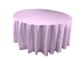 132" Inch Round Polyester Tablecloth 24 Color Table Cover Wedding Banquet"