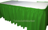 17' Ft. Polyester Pleated Table Set Skirt Skirting Trade Show 24 Colors Catering"