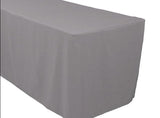 8' Ft. Fitted Polyester Table Cover Wedding Banquet Event Tablecloth 21 Colors"