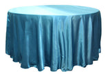 5 Pack 132" Inch Round Satin Tablecloth 21 Colors Table Cover Wedding Banquet"