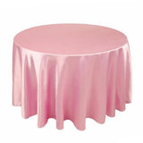 10 Pack 132" Inch Round Satin Tablecloth 21 Colors Table Cover Wedding Banquet"