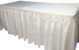 17' Ft. Polyester Pleated Table Set Skirt Skirting Trade Show 24 Colors Catering"