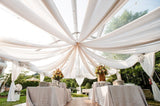 10 ft x 21 ft Ceiling Draping Sheer Voile Chiffon Ceiling Drape Panel Wedding "