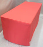 4' Ft. Fitted Polyester Table Cover Wedding Banquet Event Tablecloth 21 Colors"