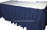 17' Ft. Polyester Pleated Table Set Skirt Skirting Trade Show 24 Colors Catering"
