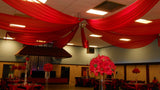 10 ft x 21 ft Ceiling Draping Sheer Voile Chiffon Ceiling Drape Panel Wedding "