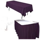 Polyester Pleated Table Set Skirt With Clips 17' Ft  + Clip + Topper Media Day"