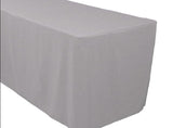 6' Ft. Fitted Polyester Table Cover Wedding Banquet Event Tablecloth 21 Colors"