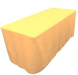 6' Ft. Fitted Polyester Table Cover Wedding Banquet Event Tablecloth 21 Colors"