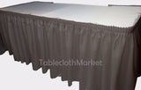 17' Ft. Polyester Pleated Table Set Skirt Skirting Trade Show 24 Colors Catering"