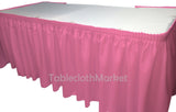 17' Ft. Polyester Pleated Table Set Skirt Skirting Trade Show 24 Colors Catering"