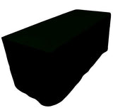 4' Ft. Fitted Polyester Table Cover Wedding Banquet Event Tablecloth Black"