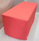 8' Ft. Fitted Polyester Table Cover Wedding Banquet Event Tablecloth 21 Colors"