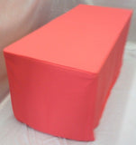 6' Ft. Fitted Polyester Table Cover Wedding Banquet Event Tablecloth 21 Colors"