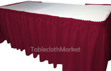 17' Ft. Polyester Pleated Table Set Skirt Skirting Trade Show 24 Colors Catering"