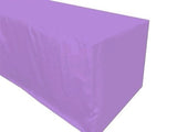 4' Ft. Fitted Polyester Table Cover Wedding Banquet Event Tablecloth 21 Colors"