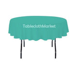 58" Inch Round Polyester Tablecloth 24 Color Table Cover Wedding Catering Dinner"
