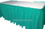 17' Ft. Polyester Pleated Table Set Skirt Skirting Trade Show 24 Colors Catering"
