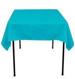 45 pack 54" x 54" Square Overlay Tablecloth 100% polyester Wholesale Wedding"