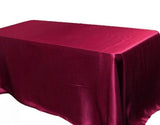 24 pack 60x102" Rectangular Satin Tablecloth SEAMLESS Wedding Party Catering"