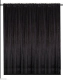 Velvet Curtain Panel Drape 8W x 12H Black Home Theater Energy Efficient Curtain"