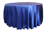 25 Pack 132" Inch Round Satin Tablecloth 21 Colors Table Cover Wedding Banquet